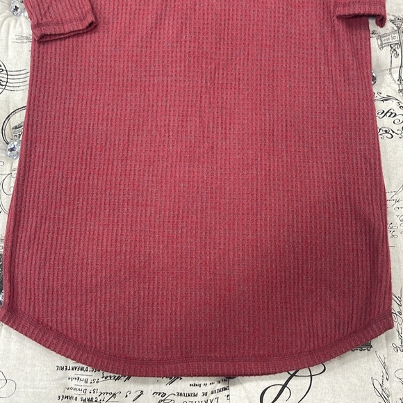 NWOT SUSINA Cowl Neck Long Sleeve Waffle Knit Dress - Picture 8 of 8